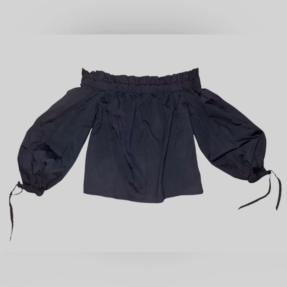 Banana Republic‎ Navy Blue Off-Shoulder Blouse Size XS